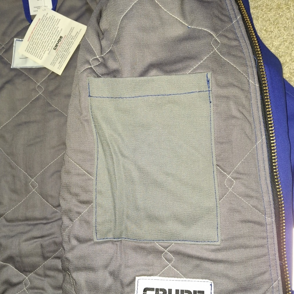 Crude FR Insulated Work Jacket 2XL TALL CAT2 ATPV12 2112 Quilt Lined RPS 586 - Picture 10 of 16